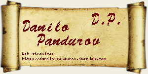 Danilo Pandurov vizit kartica